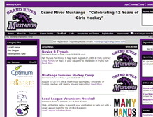 Tablet Screenshot of mustangsgirlshockey.ca